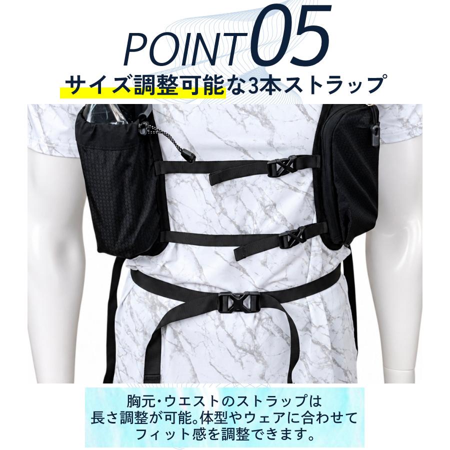 SPORTS ランニング ベスト バック 5L バックパック マラソン リュック メンズ レディース　軽量タイプ　リフレクター　速乾　通気性　防臭 |  | 05