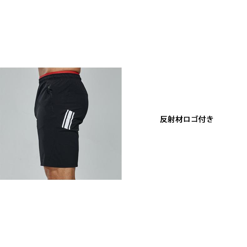 ランニングパンツ ハーフパンツ 　メンズ スポーツ　反射材　夏用　メッシュデザイン　クイックドライ　ショートパンツ　ストレッチ　ランパン　｜runcom｜09