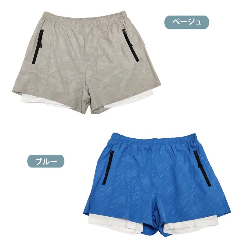 ランニングパンツ メンズ 　夏用　インナーパンツ付き　速乾デザイン　クイックドライ　短パン　ショートパンツ　ストレッチ　スポーツ　ランパン |  | 02