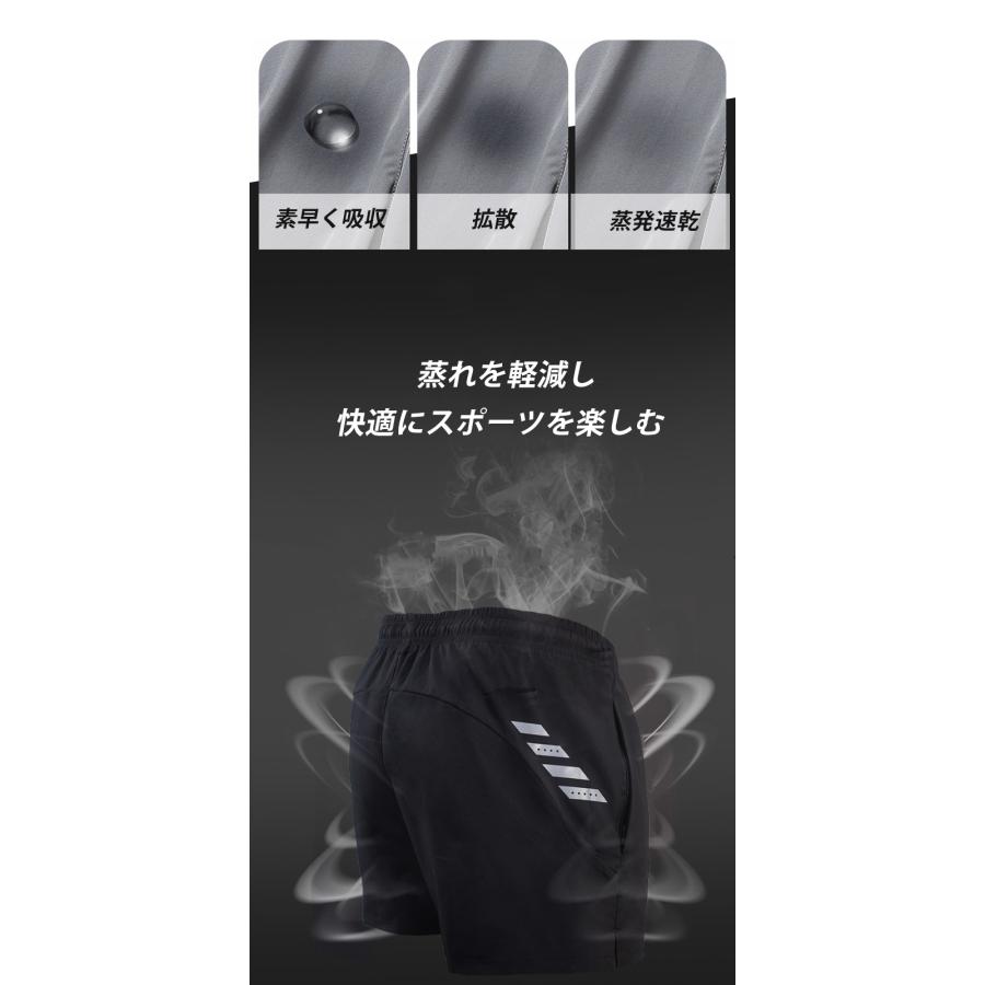 ランニングパンツ ショート メッシュポケット　メンズ スポーツ夏用　　クイックドライ　ハーフ　ストレッチ　　ショート丈 マラソン　ウォーキング　陸上　ヨガ |  | 05