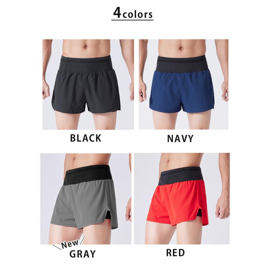 ランニングパンツ ショートパンツ メッシュポケット　インナータイツ付き　メンズ スポーツ　超軽量　夏用　メッシュデザイン　クイックドライ　ハーフパンツ　 |  | 01