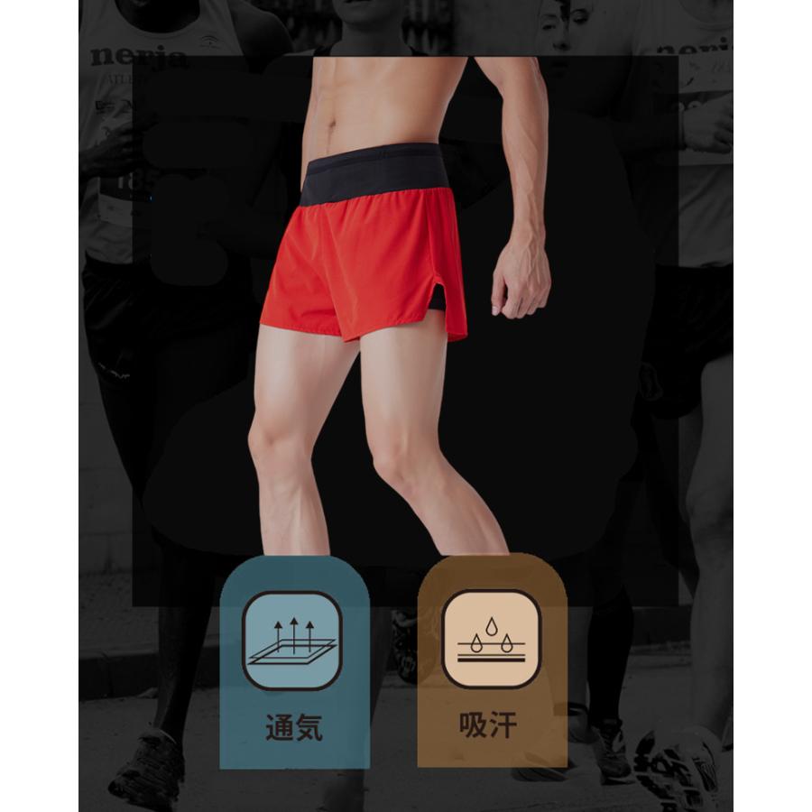 ランニングパンツ ショートパンツ メッシュポケット　インナータイツ付き　メンズ スポーツ　超軽量　夏用　メッシュデザイン　クイックドライ　ハーフパンツ　 |  | 04