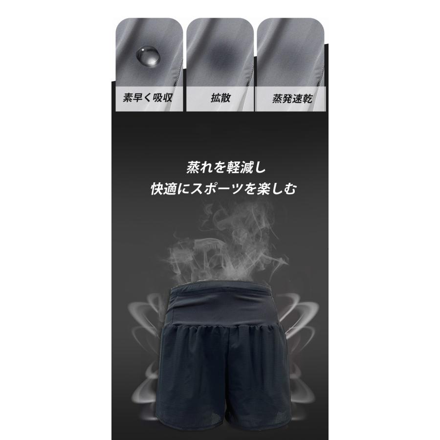 ランニングパンツ ショートパンツ メッシュポケット　インナータイツ付き　メンズ スポーツ　超軽量　夏用　メッシュデザイン　クイックドライ　ハーフパンツ　 |  | 06