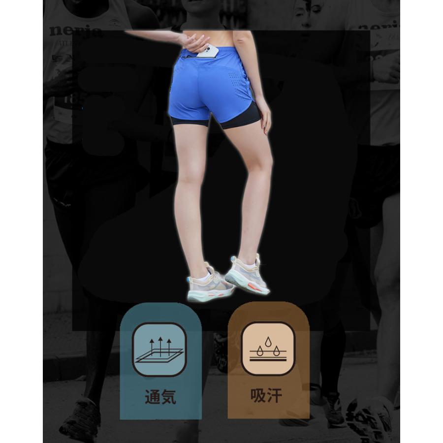 インナー付き　ランニング　4ポケット付き　ショートパンツ　アンダーウェア　インナータイツ付き　ランパン　レディースウエアー　スポーツウェア ランニングウ |  | 04
