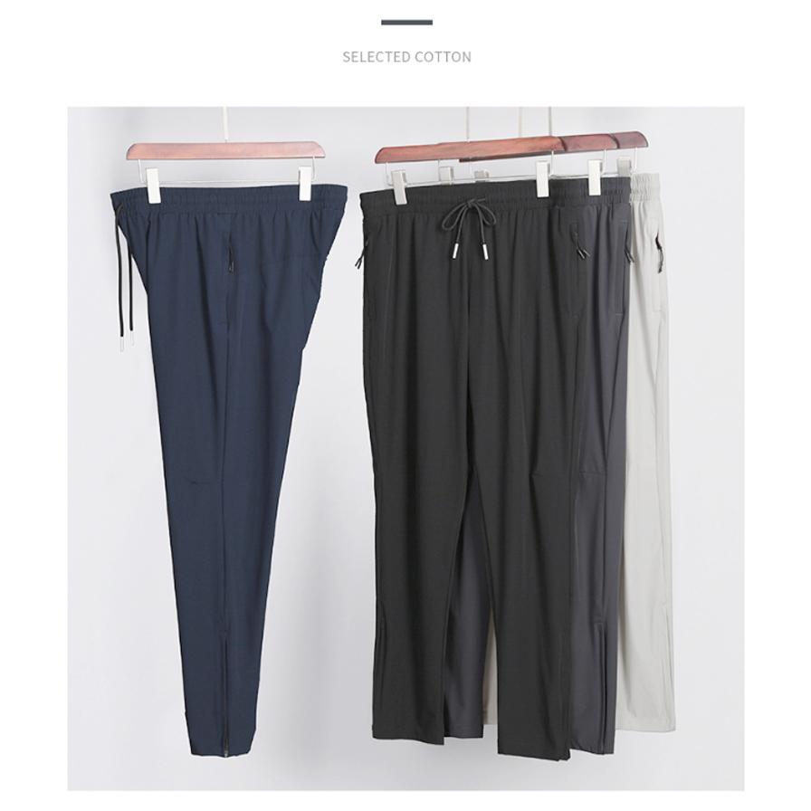 スポーツパンツ ランニング 裾ファスナー 撥水生地 夏用 薄生地 速乾