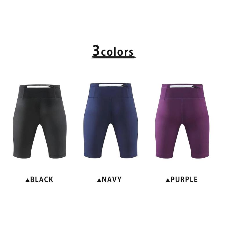 ランニングパンツ ハーフタイツ LC930-1 レギンス　ショートパンツ 防水ポケット　スパッツ　 レディース　スポーツ　超軽量　クイックドライ　ハーフパンツ　ス |  | 01