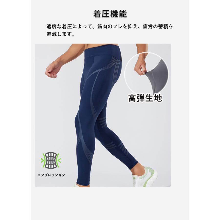 ランニング タイツ コンプレッションデザイン スパッツ フィットネス