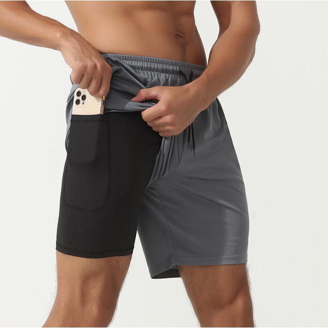 ランニングパンツ ハーフパンツ 22007　ZIPポケット　インナー付き　メンズ スポーツ　軽量　夏用　クイックドライ　ショートパンツ　ストレッチ　ランパン　 |  | 17