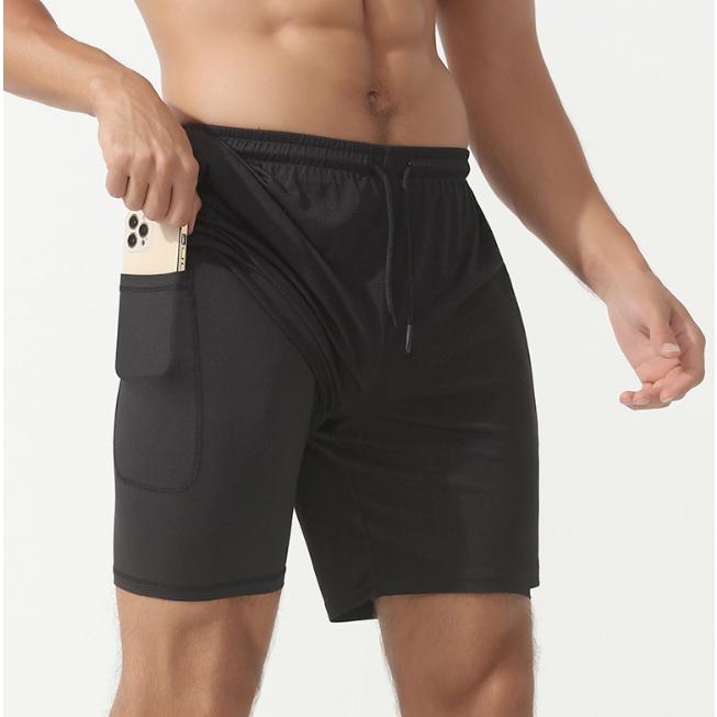 ランニングパンツ ハーフパンツ 22007　ZIPポケット　インナー付き　メンズ スポーツ　軽量　夏用　クイックドライ　ショートパンツ　ストレッチ　ランパン　 |  | 18