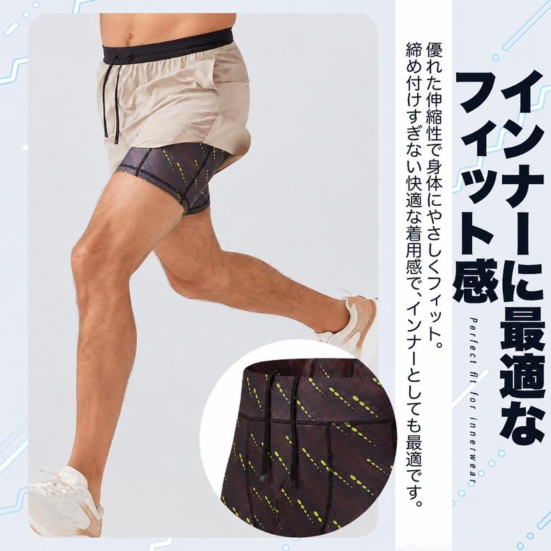 ハーフタイツ ランニング 26417 マラソン ハーフパンツ スパッツ