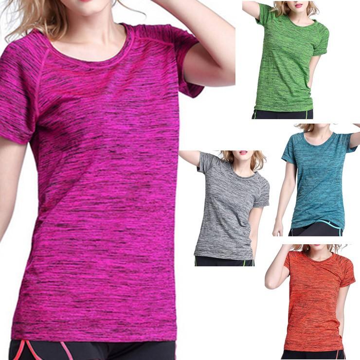 クイックドライ　スポーツ　Tシャツ　レディースウエアー　 高弾力　ヨガ　ランニング　速乾性　吸水速乾シャツ | 