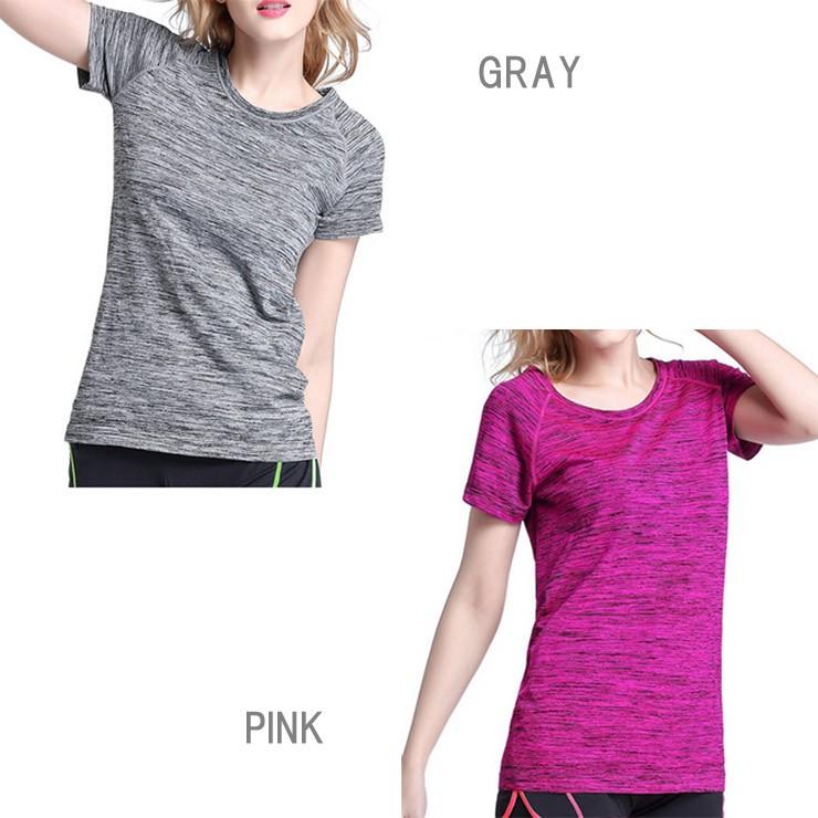 クイックドライ　スポーツ　Tシャツ　レディースウエアー　 高弾力　ヨガ　ランニング　速乾性　吸水速乾シャツ |  | 09