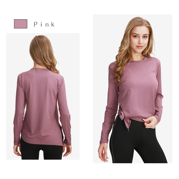 クイックドライ　シンプル　無地　スポーツ　Tシャツ　レディース 長袖　 高弾力　ヨガ　ランニング　速乾性　吸水速乾シャツ マラソン　ウォーキング　爆買 |  | 10