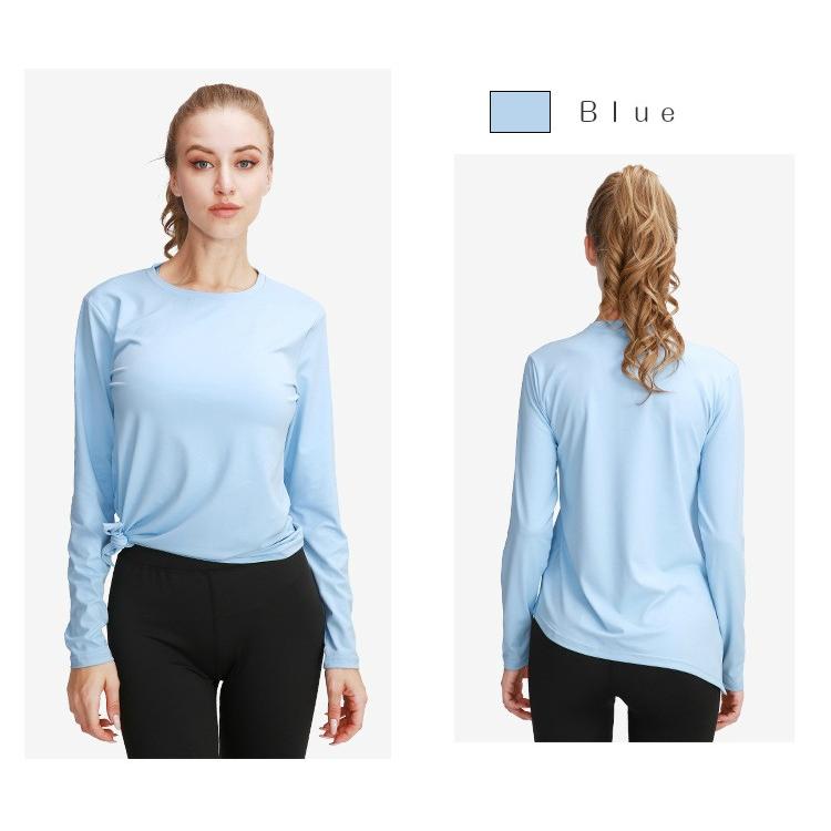 クイックドライ　シンプル　無地　スポーツ　Tシャツ　レディース 長袖　 高弾力　ヨガ　ランニング　速乾性　吸水速乾シャツ マラソン　ウォーキング　爆買 |  | 11