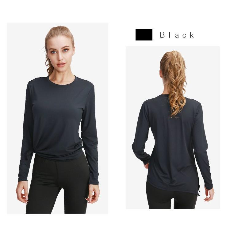 クイックドライ　シンプル　無地　スポーツ　Tシャツ　レディース 長袖　 高弾力　ヨガ　ランニング　速乾性　吸水速乾シャツ マラソン　ウォーキング　爆買 |  | 07