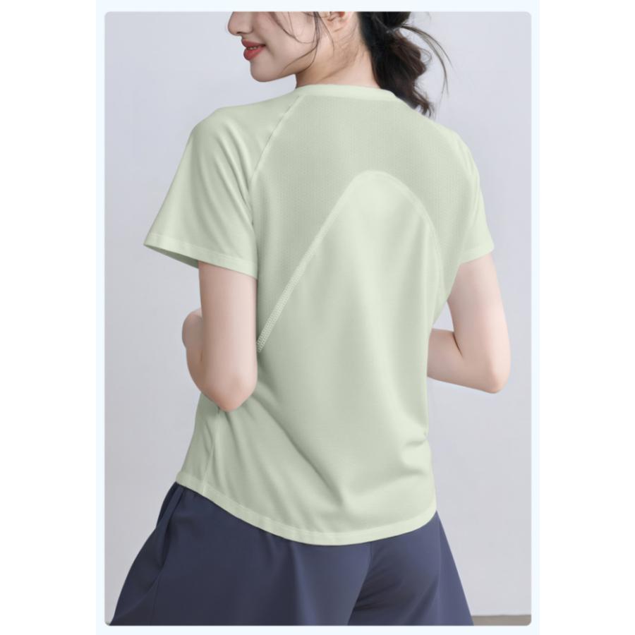 スポーツウェア クイックドライ Vネック半袖シャツ Tシャツ ランニングウェア レディース おしゃれ   高弾力　ヨガ　テニス　速乾性　吸水速乾シャツ |  | 19