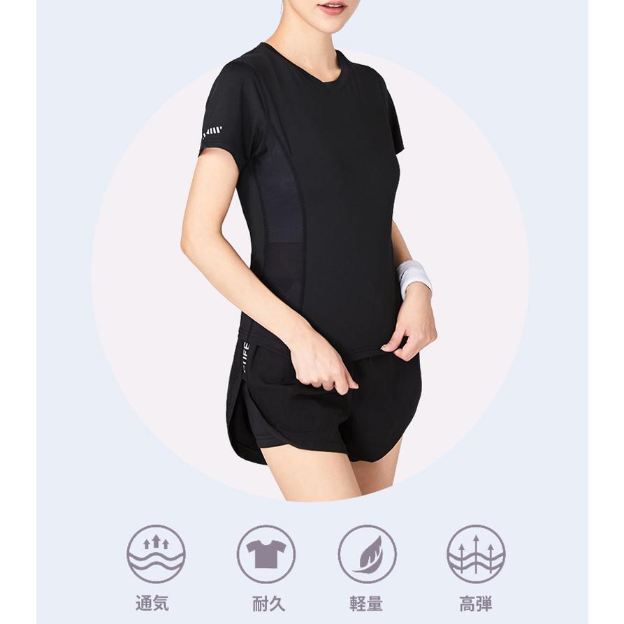 スポーツウェア  Tシャツ ランニングウェア レディース   半袖　 高弾力　ヨガ　テニス　速乾性　吸水速乾シャツ マラソン　ウォーキング　陸上 |  | 04