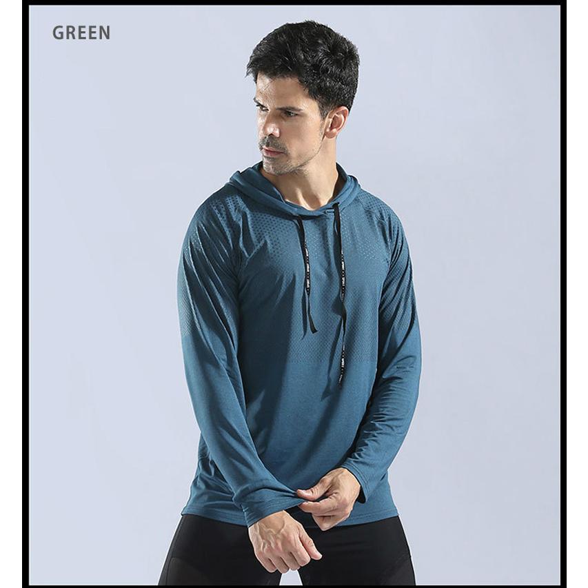 デザインパーカー　ランニング  メンズウエアー スポーツウェア　クイックドライ　長袖シャツ　tシャツ スポーツ ジム　メンズ |  | 13