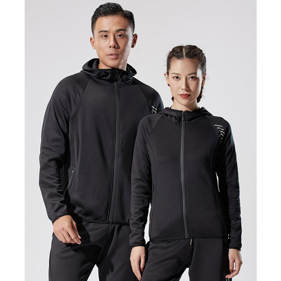 ジップパーカー　ジャージ　スポーツウエアー　メンズ　レディース　ウエアー クイックドライ　長袖シャツ　 ランニングウェアー　高弾力 |  | 01