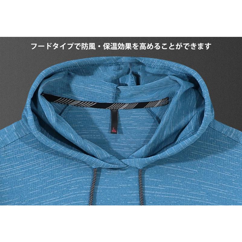 ランニングウェア　 デザインパーカー　メンズウエアー スポーツウェア　クイックドライ　長袖シャツ　tシャツ　 ジム　ヨガ　おしゃれ |  | 03