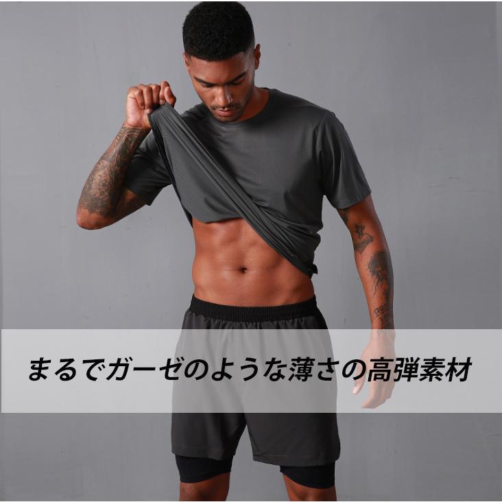 tシャツ　ランニングウェア pro　スポーツウェア メンズ 　GYM　ジム　ランニング 半袖　ウエア |  | 06