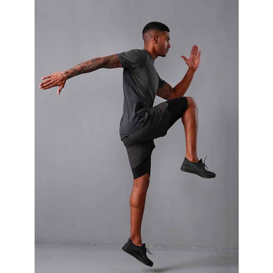 tシャツ　ランニングウェア pro　スポーツウェア メンズ 　GYM　ジム　ランニング 半袖　ウエア |  | 09