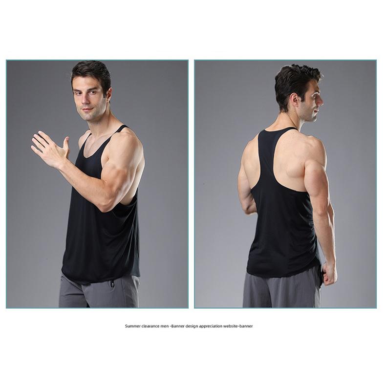 デザイン　タンクトップ　薄生地スポーツ　ノースリーブ　メンズ　ランニング　ヨガ　フィットネス　 半袖　速乾性　吸汗素材 マラソン　ウォーキング　陸上 |  | 14