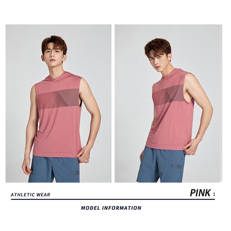 タンクトップ　フード付き　ランシャツ　スポーツ　ノースリーブ　メンズ　ランニング　ヨガ　フィットネス　 半袖　速乾性　吸汗素材 |  | 13