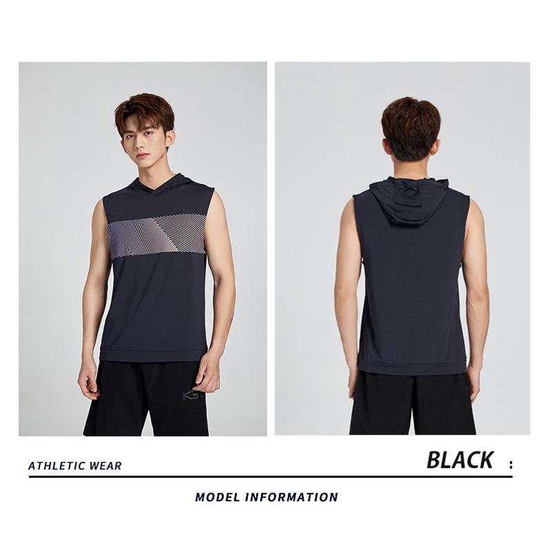 タンクトップ　フード付き　ランシャツ　スポーツ　ノースリーブ　メンズ　ランニング　ヨガ　フィットネス　 半袖　速乾性　吸汗素材 |  | 07