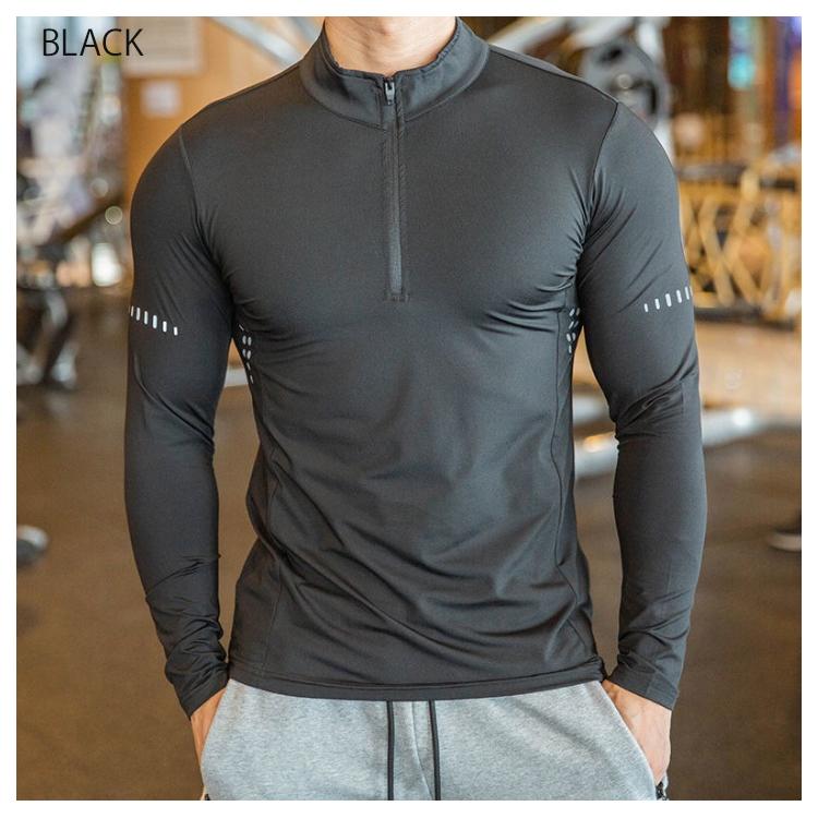 P37-5　ランニングウェア 裏起毛　保温　メンズ　レディース　クイックドライ　ハイネック長袖シャツ　tシャツ　 アウトドア スポーツ　ロングTシャツ　男女兼用 |  | 12