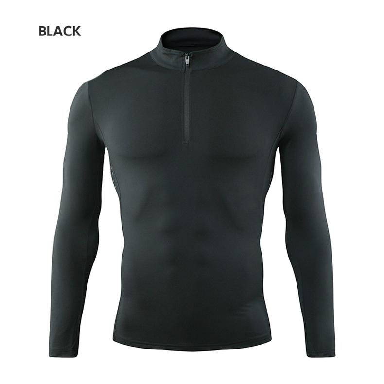 P37-5　ランニングウェア 裏起毛　保温　メンズ　レディース　クイックドライ　ハイネック長袖シャツ　tシャツ　 アウトドア スポーツ　ロングTシャツ　男女兼用 |  | 01