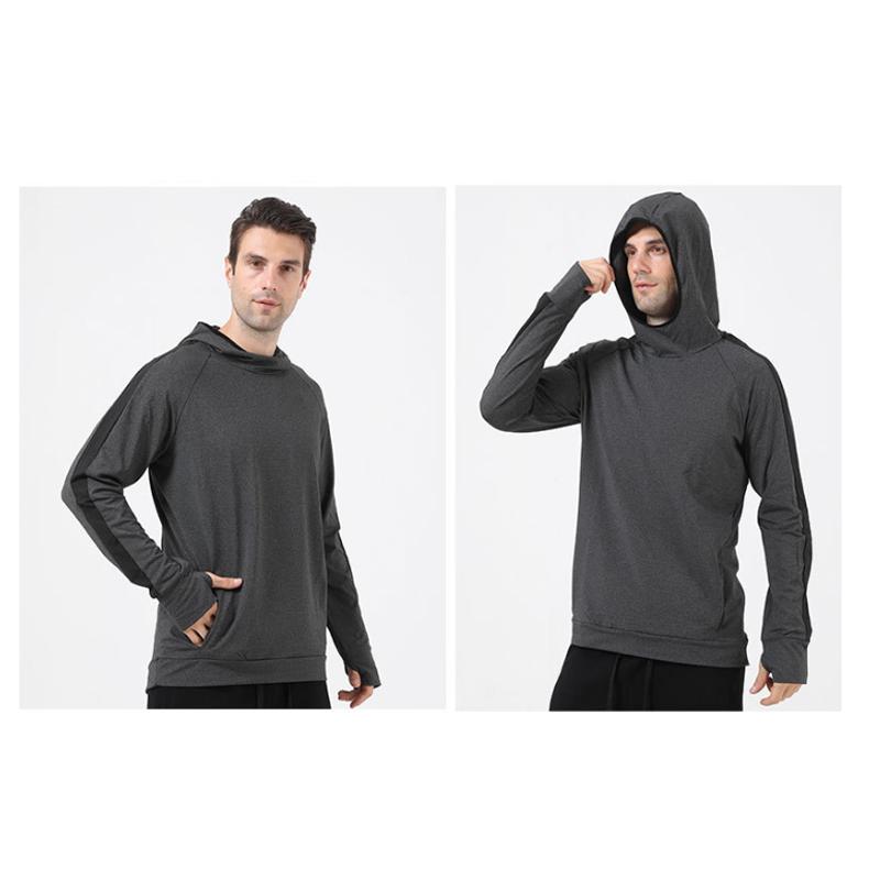 ランニングウェア 裏起毛　保温　メンズ　クイックドライ　フード付き　パーカー長袖シャツ　 アウトドア スポーツウエア　ロングTシャツ |  | 10
