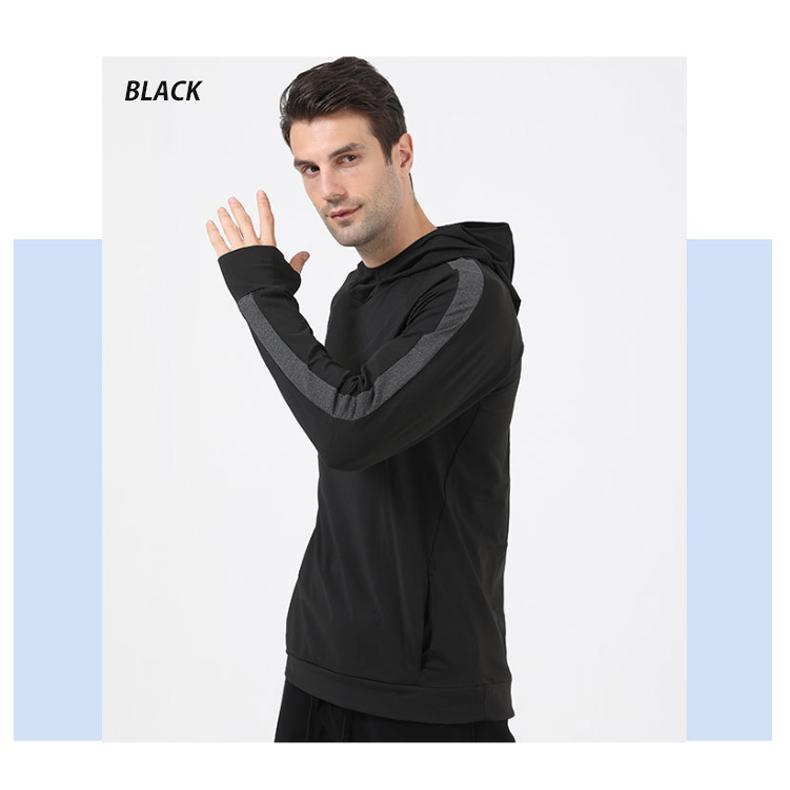 ランニングウェア 裏起毛　保温　メンズ　クイックドライ　フード付き　パーカー長袖シャツ　 アウトドア スポーツウエア　ロングTシャツ |  | 07