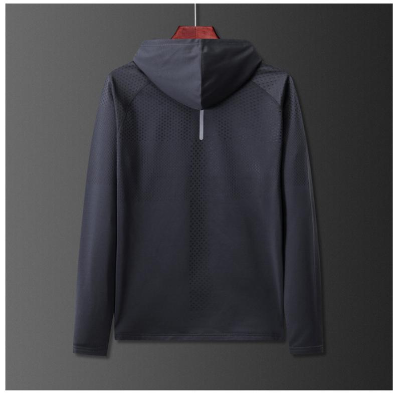 ランニングウェア フード付き　裏起毛　保温　暖かい　メンズ　クイックドライ　パーカー長袖シャツ　tシャツ　 アウトドア スポーツ　ロングTシャツ |  | 02