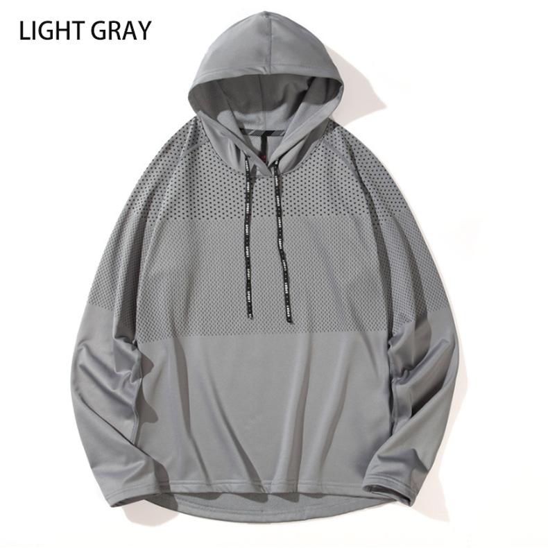 ランニングウェア フード付き　裏起毛　保温　暖かい　メンズ　クイックドライ　パーカー長袖シャツ　tシャツ　 アウトドア スポーツ　ロングTシャツ |  | 03