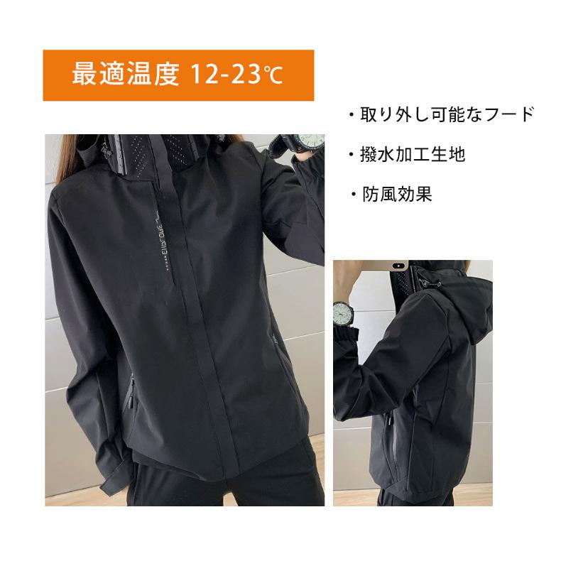 撥水ジャケット 長袖 ジップパーカー ウォーキング スポーツウェア