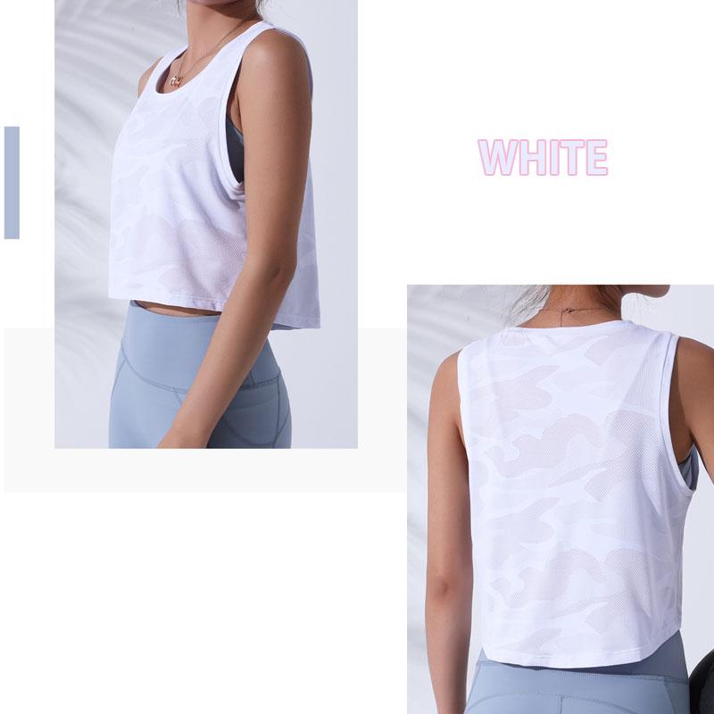 カモフラデザイン　レディース  タンクトップヨガ　ランニング　速乾性   メッシュ　レディース 半袖 ジム　スポーツ |  | 11