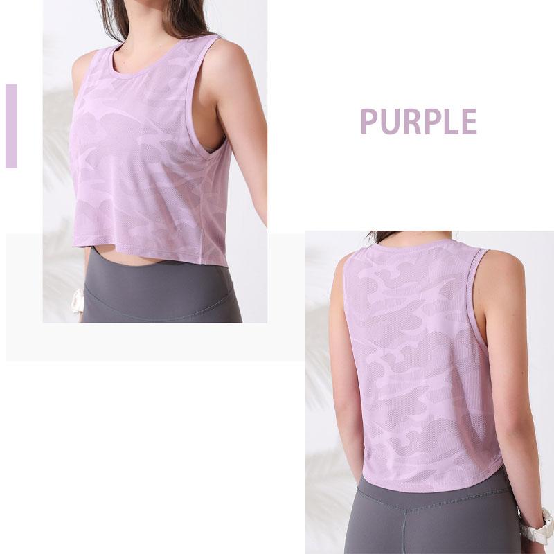 カモフラデザイン　レディース  タンクトップヨガ　ランニング　速乾性   メッシュ　レディース 半袖 ジム　スポーツ |  | 19