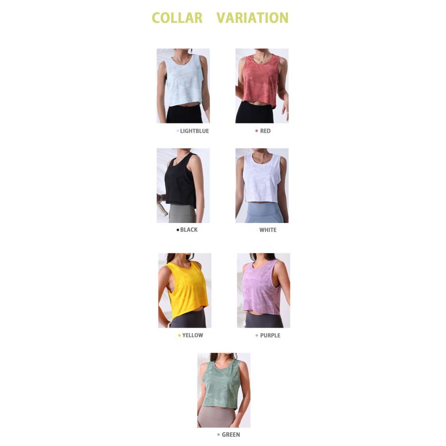 カモフラデザイン　レディース  タンクトップヨガ　ランニング　速乾性   メッシュ　レディース 半袖 ジム　スポーツ |  | 02