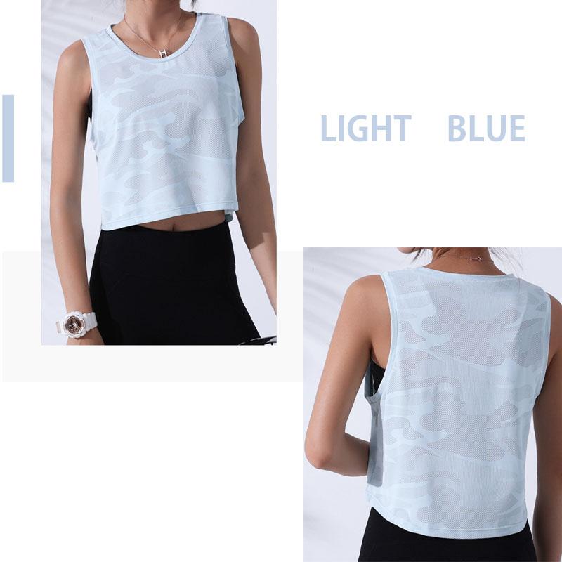 カモフラデザイン　レディース  タンクトップヨガ　ランニング　速乾性   メッシュ　レディース 半袖 ジム　スポーツ |  | 07