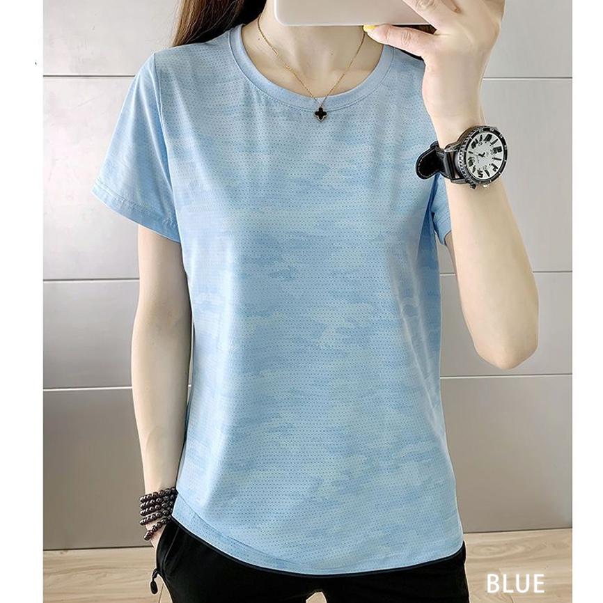 ひんやり　接触冷感クイックドライ Tシャツ ランニングウェア レディース おしゃれ  半袖 高弾力　ヨガ　速乾性　吸水速乾シャツマラソンウォーキング　陸上　 |  | 12