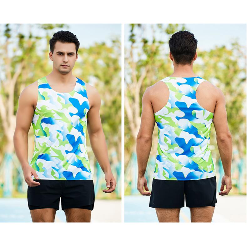 マーブルデザイン　タンクトップ　スポーツ　ノースリーブ　メンズ　ランニング　ヨガ　フィットネス　 半袖　速乾性　吸汗素材 マラソン　ウォーキング　陸上 |  | 15