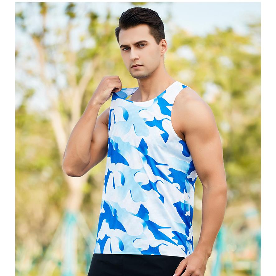 マーブルデザイン　タンクトップ　スポーツ　ノースリーブ　メンズ　ランニング　ヨガ　フィットネス　 半袖　速乾性　吸汗素材 マラソン　ウォーキング　陸上 |  | 18
