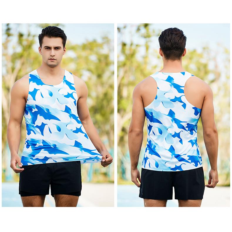マーブルデザイン　タンクトップ　スポーツ　ノースリーブ　メンズ　ランニング　ヨガ　フィットネス　 半袖　速乾性　吸汗素材 マラソン　ウォーキング　陸上 |  | 19