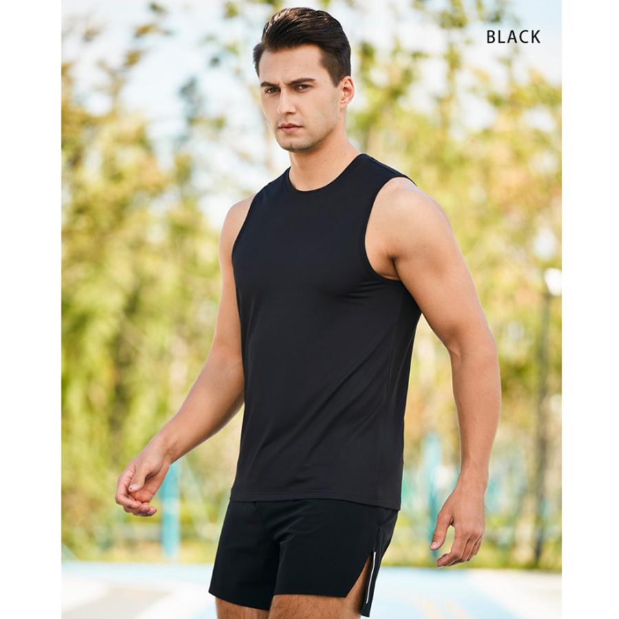 タンクトップ　23107 スポーツ　ノースリーブ　メンズ　ランニング　ヨガ　フィットネス　 半袖　速乾性　吸汗素材 マラソン　ウォーキング　陸上 |  | 15