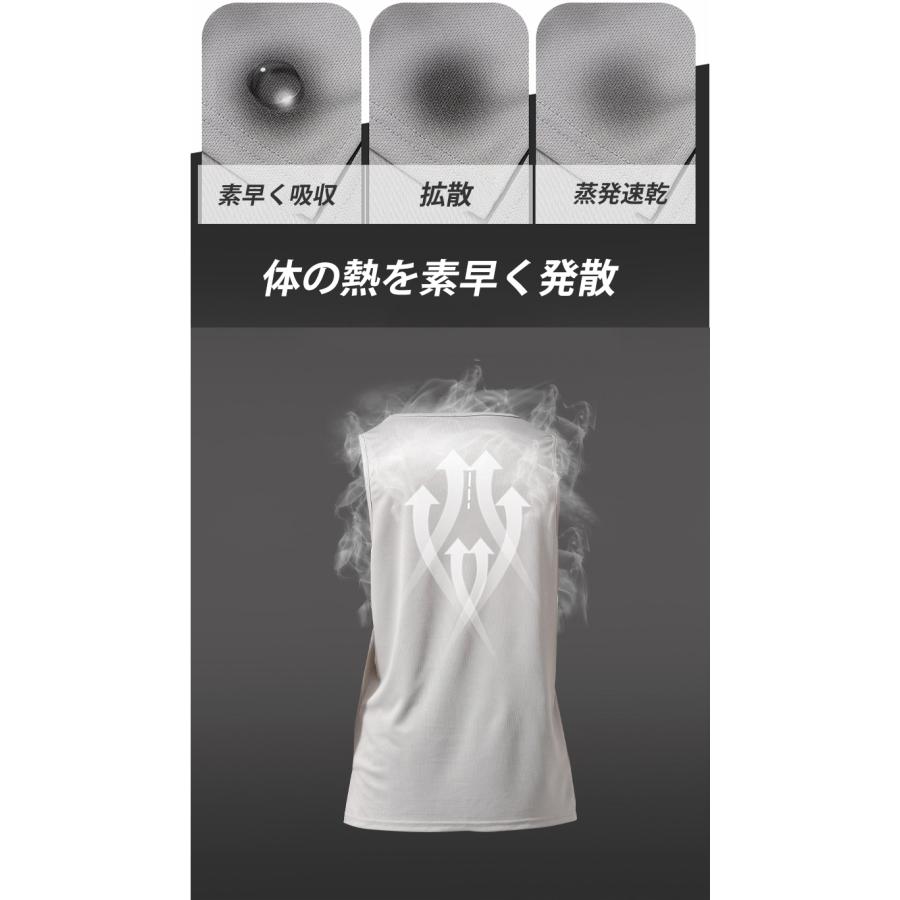 タンクトップ　23107 スポーツ　ノースリーブ　メンズ　ランニング　ヨガ　フィットネス　 半袖　速乾性　吸汗素材 マラソン　ウォーキング　陸上 |  | 05