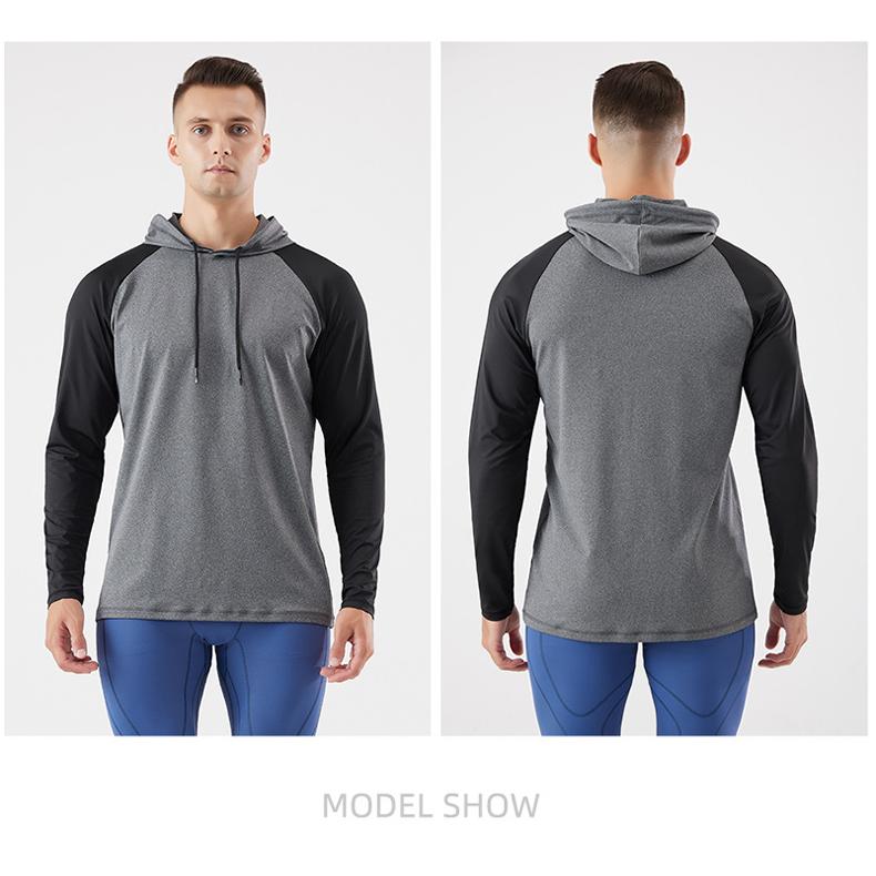 ランニングウェア バイカラーパーカー メンズウエアー スポーツウェア クイックドライ ラグランスリーブ 長袖シャツ tシャツ ジム ヨガ おしゃれ アウトドア レ |  | 15