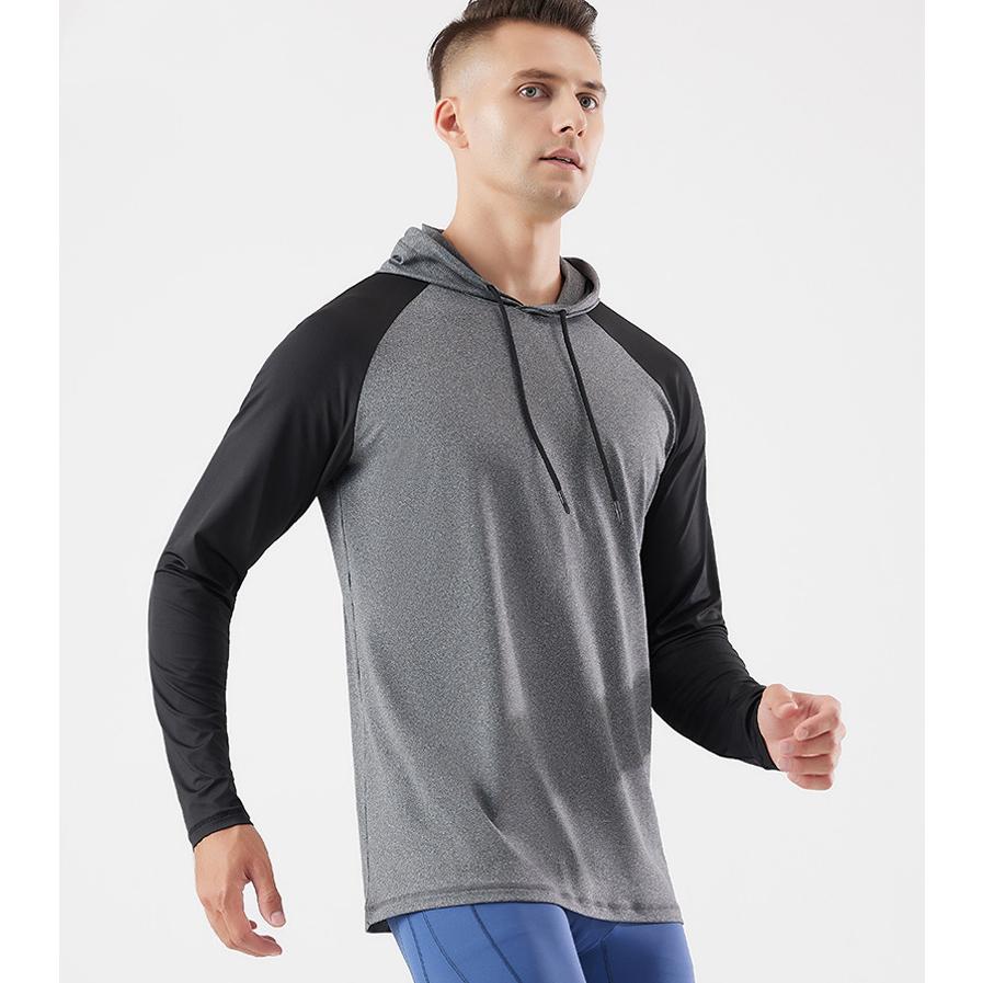 ランニングウェア バイカラーパーカー メンズウエアー スポーツウェア クイックドライ ラグランスリーブ 長袖シャツ tシャツ ジム ヨガ おしゃれ アウトドア レ |  | 07