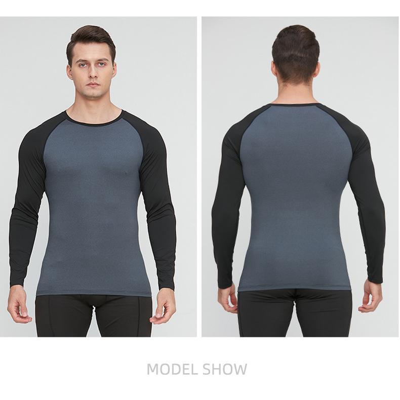 ランニングウェア バイカラー ラウンドデザイン メンズウエアー スポーツウェア クイックドライ 長袖シャツ tシャツ ジム ヨガ おしゃれ アウトドア レジャー |  | 14