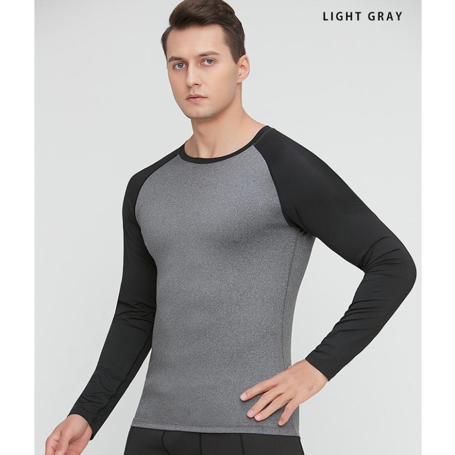 ランニングウェア バイカラー ラウンドデザイン メンズウエアー スポーツウェア クイックドライ 長袖シャツ tシャツ ジム ヨガ おしゃれ アウトドア レジャー |  | 15